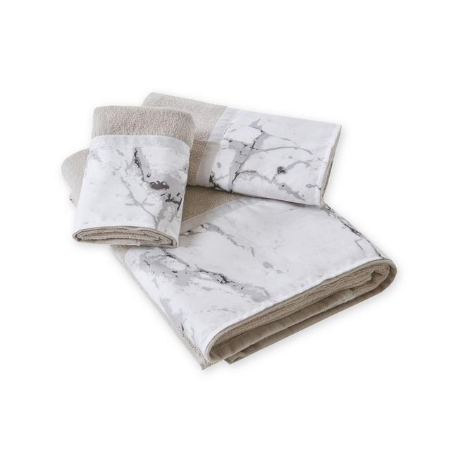 Marble Hand Towel in Silver