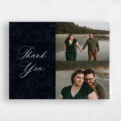 Dark Blue Wedding Thank You - Emma Multiphoto