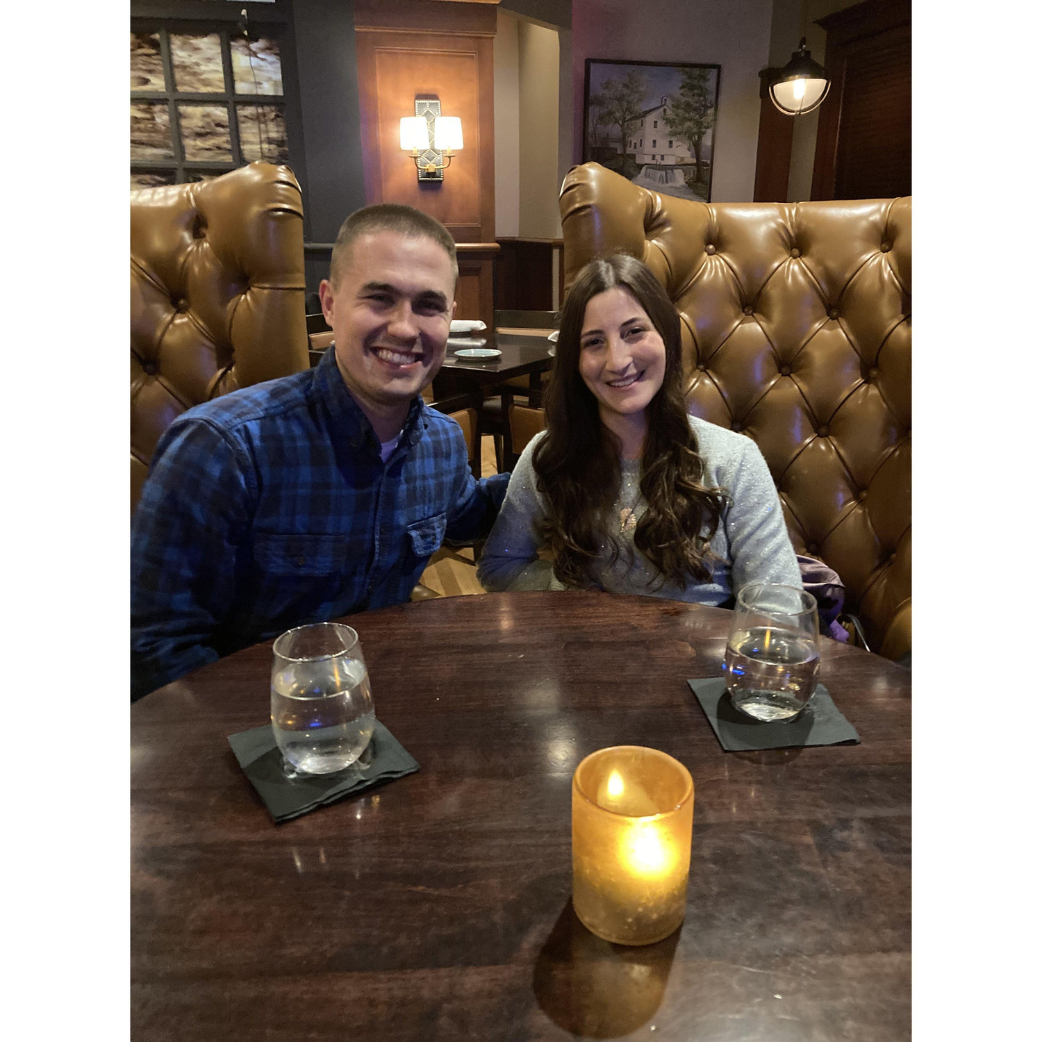 Enjoying a dinner at Lockkeeper's to celebrate 1 year of dating!