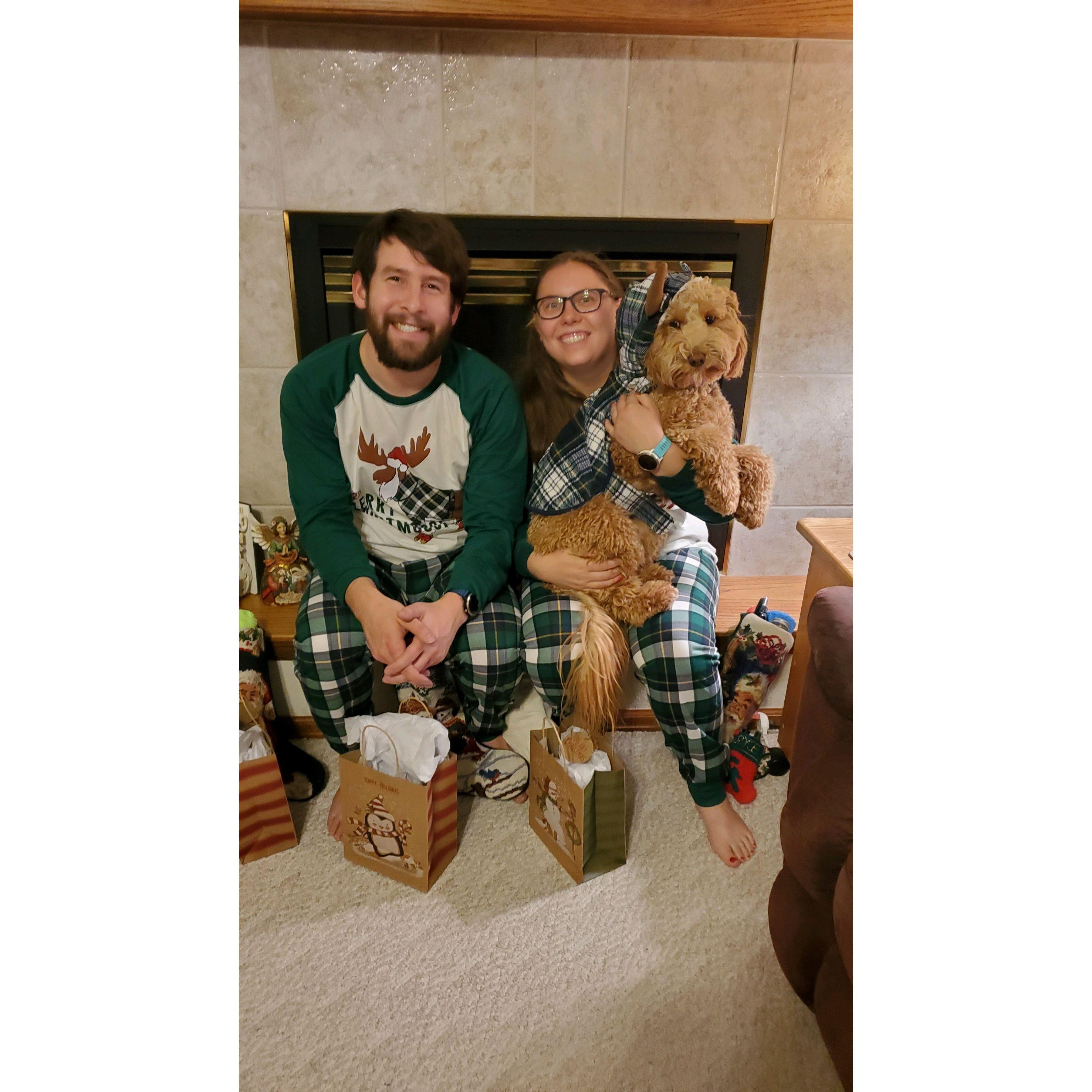 2022 - During Atlas' first Christmas at the Hill house in Pueblo, he learned that being in the family meant matching pajamas.