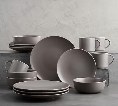 Mason Stoneware 16-Piece Dinnerware Set (Graphite Gray)
