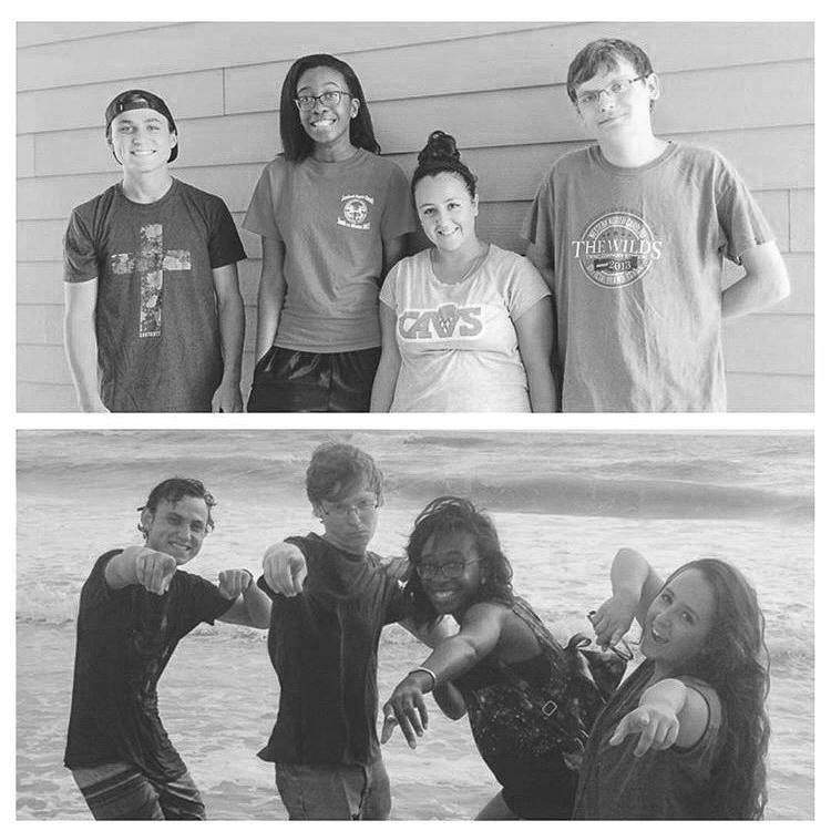 The first day of camp and the last day... still just friends!