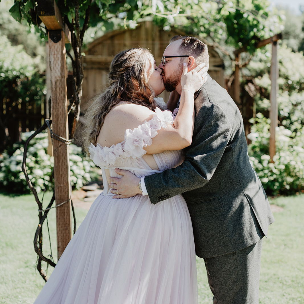 First kiss as Mr. & Mrs.