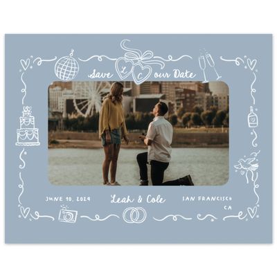 Powder Blue Wedding Digital Save the Date - Gilda Photo