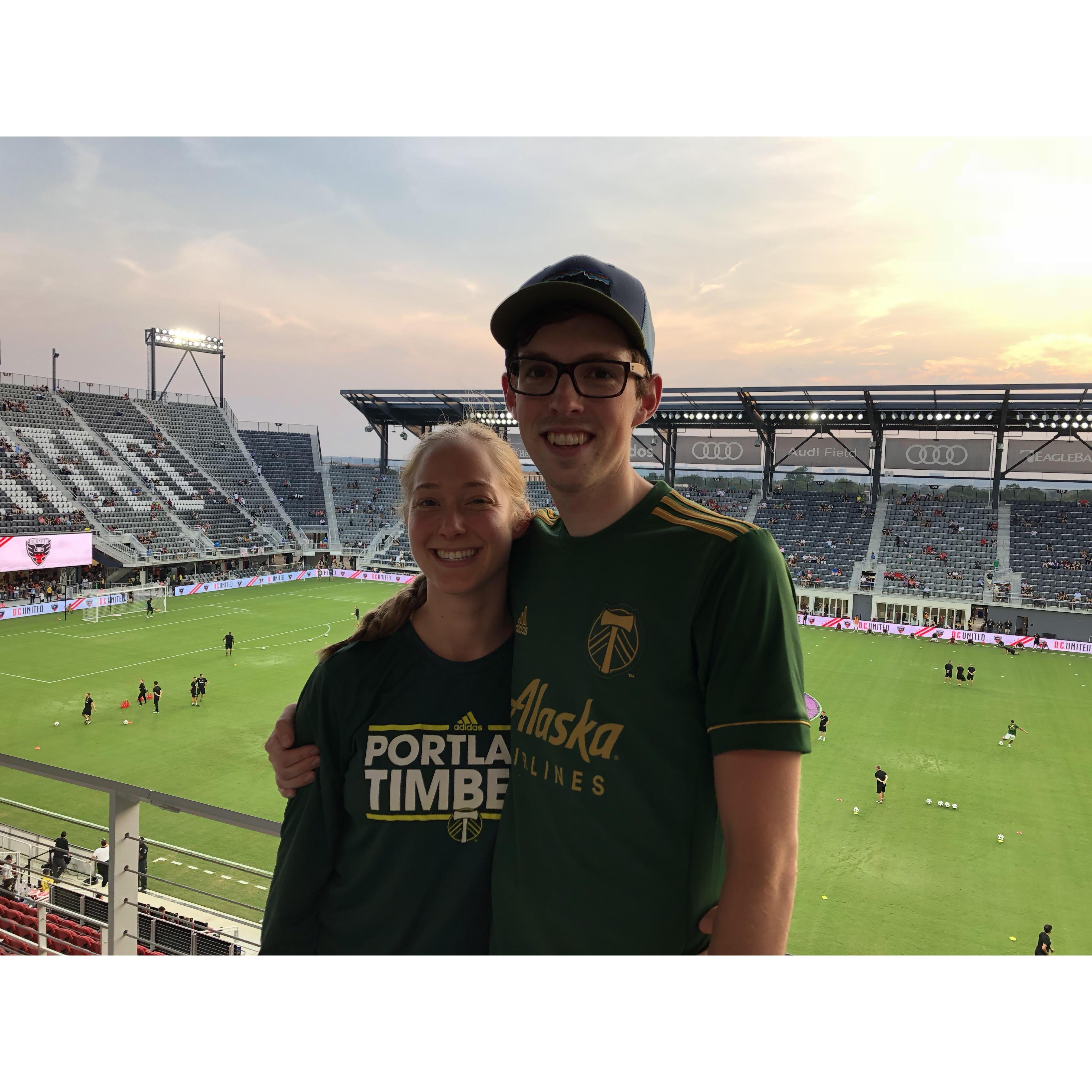 Timbers vs. D.C. United game in Washington D.C.
