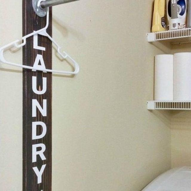 Laundry Room Pipe Rack