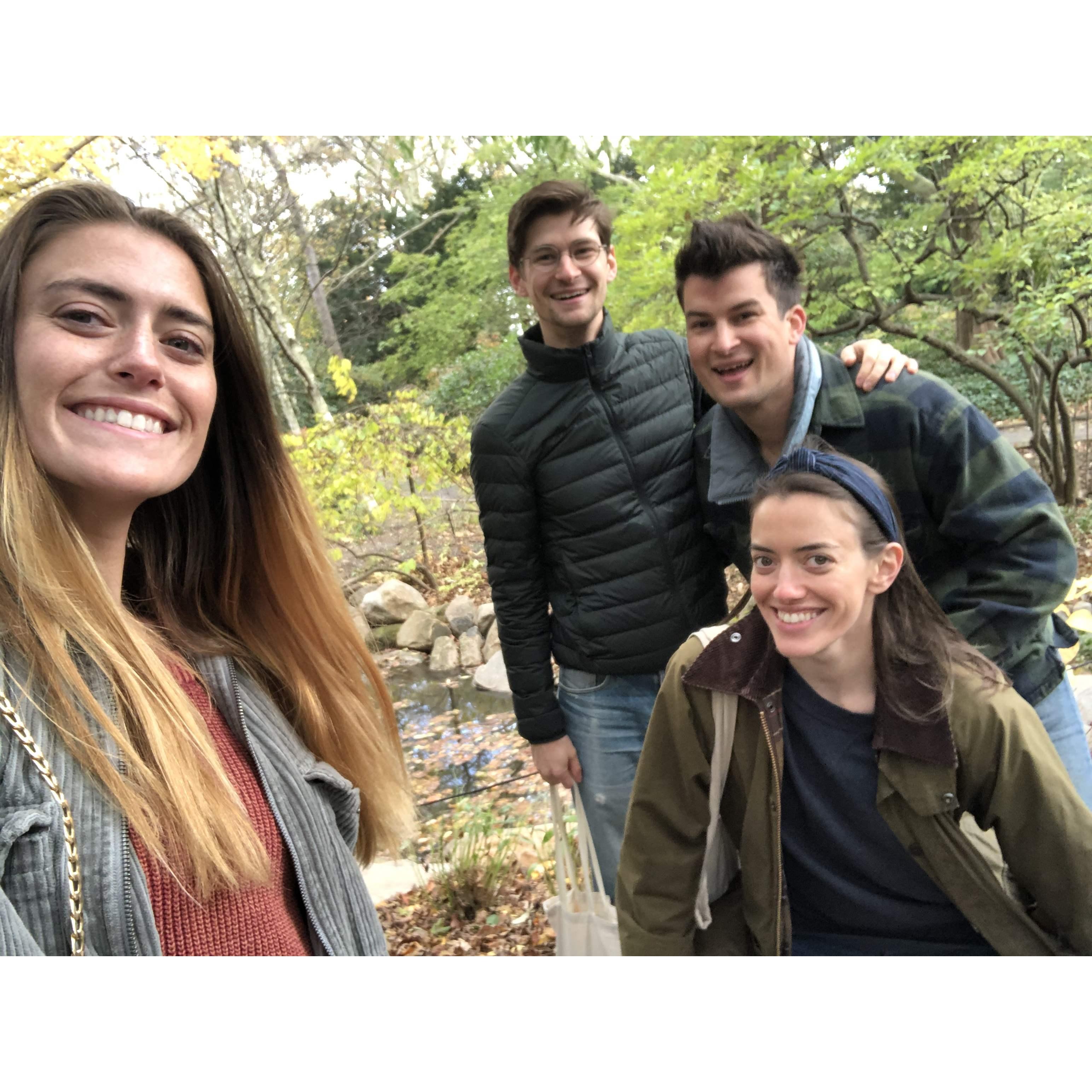 Our siblings meet! Visiting the Brooklyn Botanical Gardens