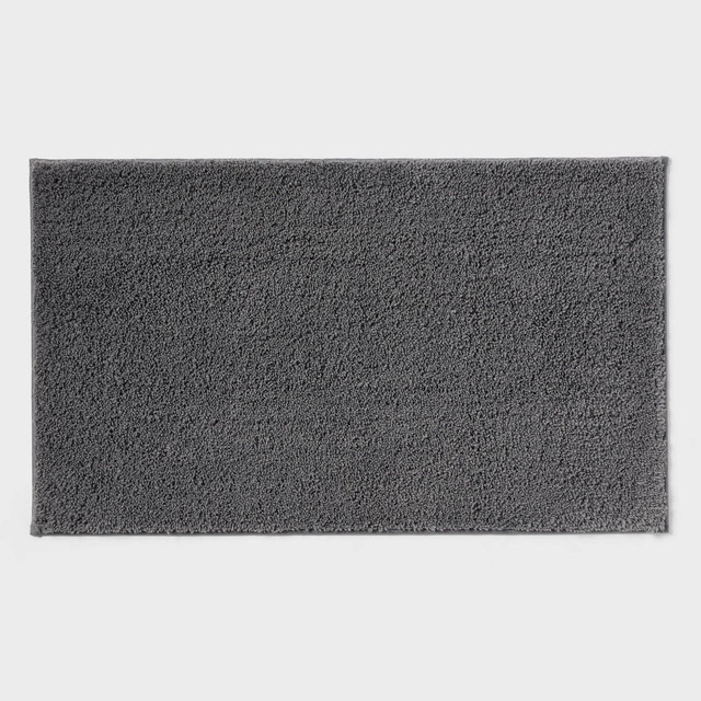 20"x34" Performance Plus Plush Non Skid Bath Rug Dark Gray - Threshold™