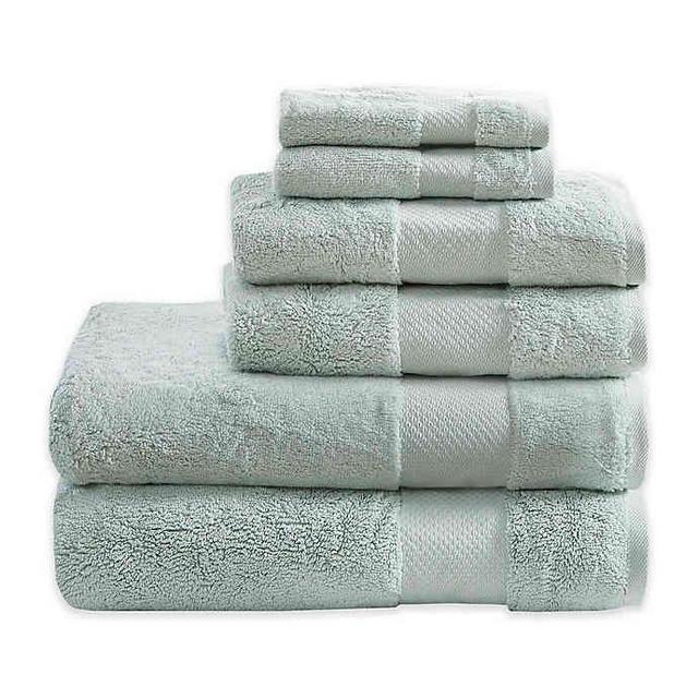 Madison Park Signature Turkish Cotton Bath Towels in Seafoam (Set of 6)