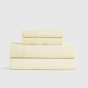 European Linen Sheet Set - King - Butter Yellow