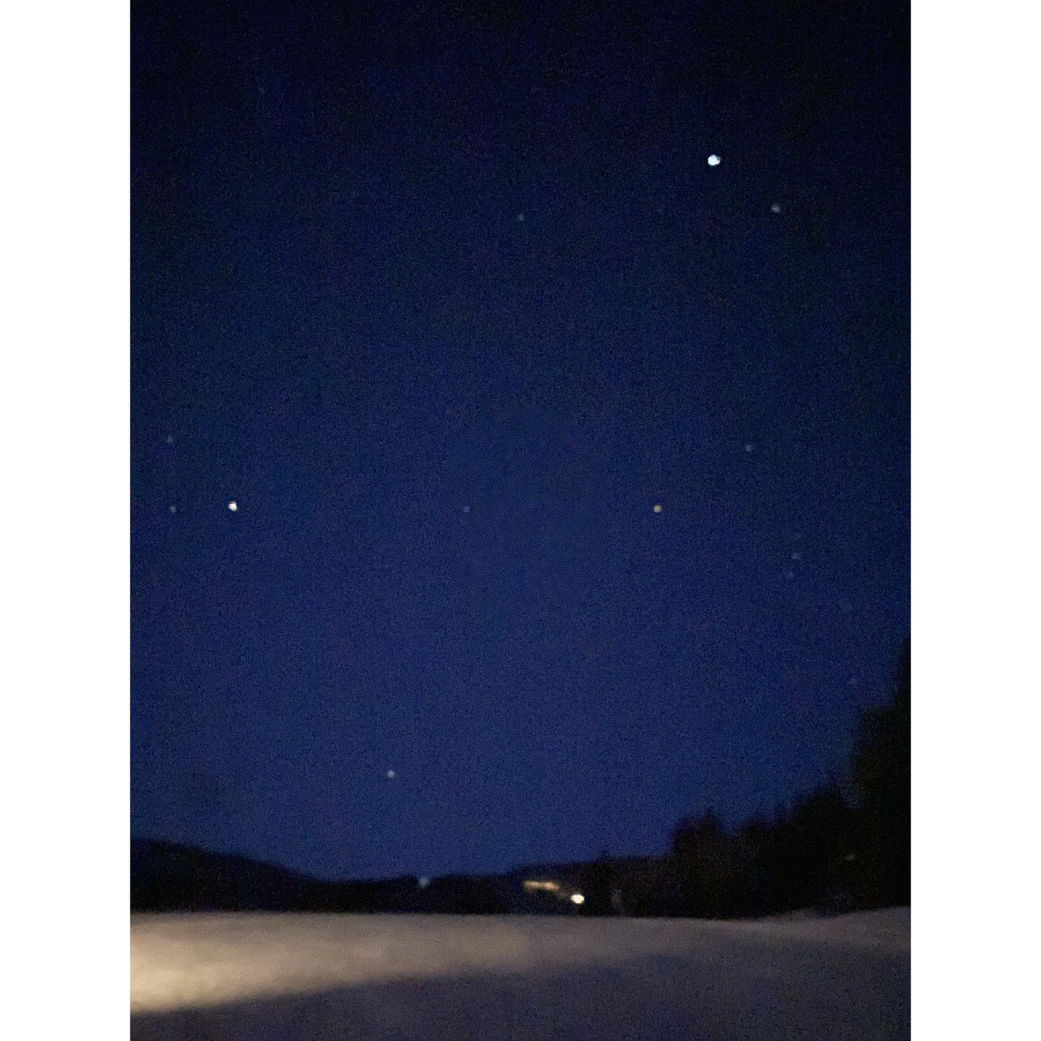 Our attempt to capture the stars we saw on our sleigh ride...this doesn't do it justice.