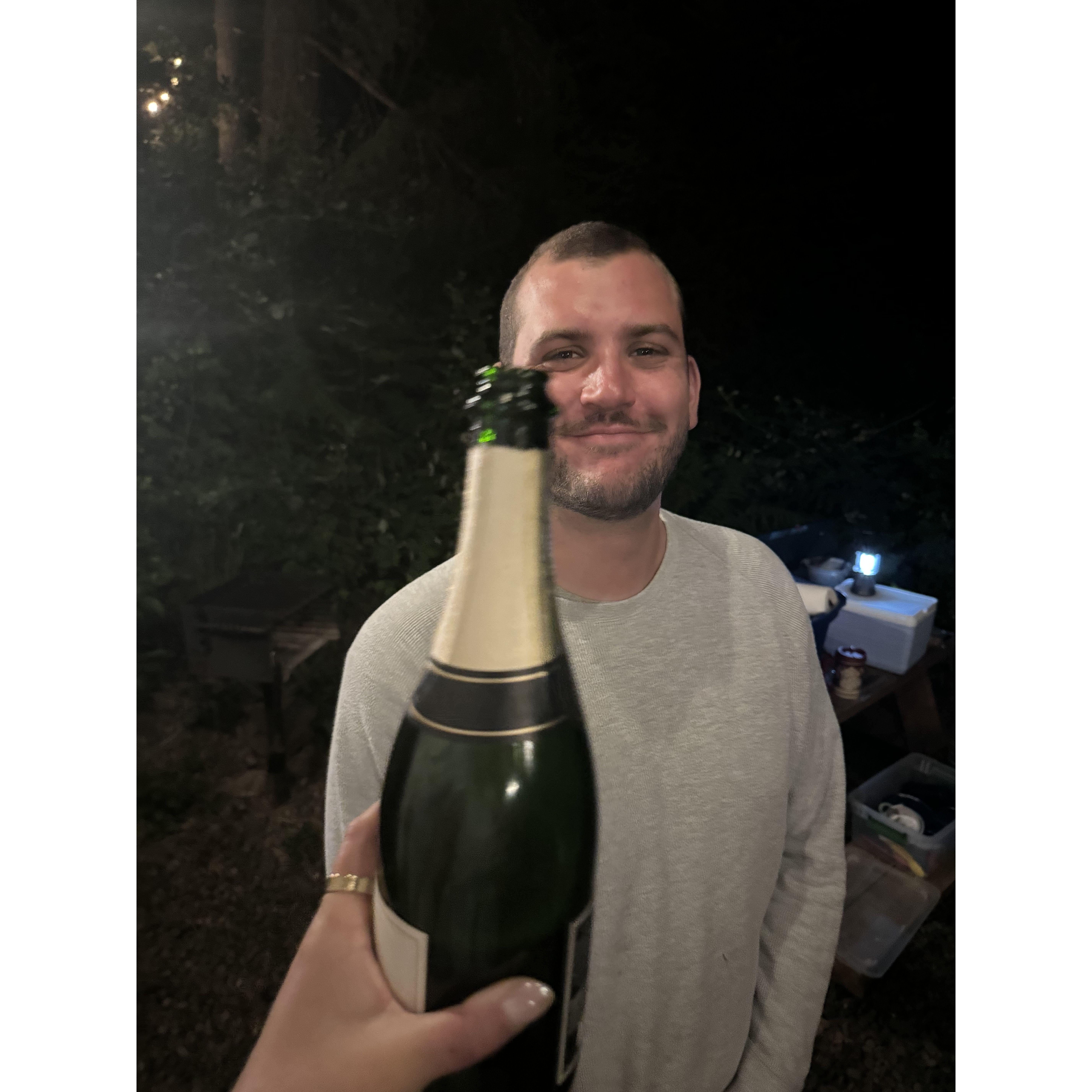 The night we got engaged near Crater Lake!