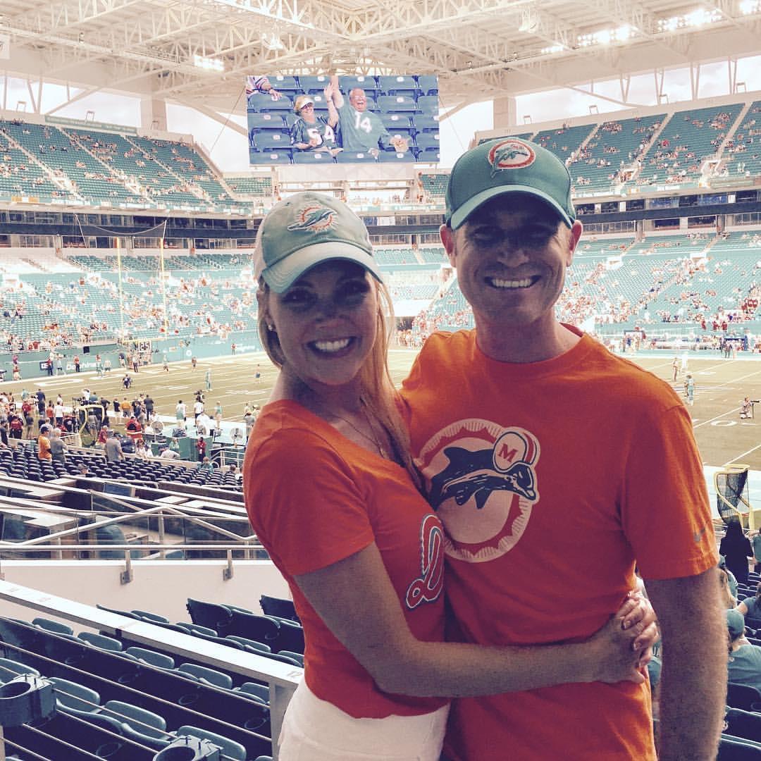 After all the Dolphin's games that Chad dragged Shana to - this one was pretty cool. We were always going to away games and this time it was a home game in Miami.