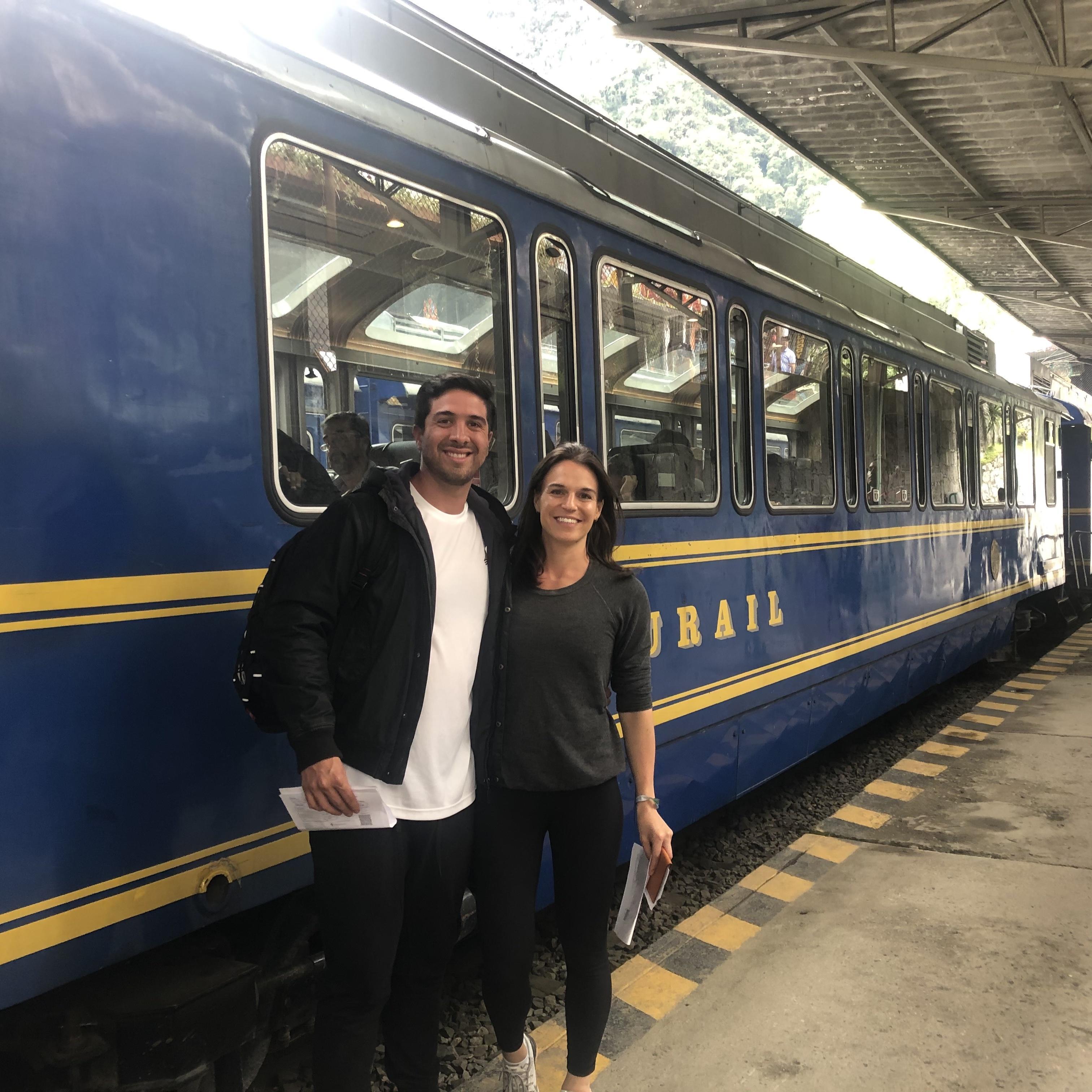 Our first trip to Cusco together! On the way to Machu Picchu