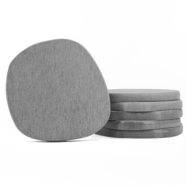XRzitky Instant Dry Stone Coasters Set of 6, Natural Diatomaceous Earth Table Coasters for Drinks, Unique Drying Stone Absorbent Coasters 6 Pack