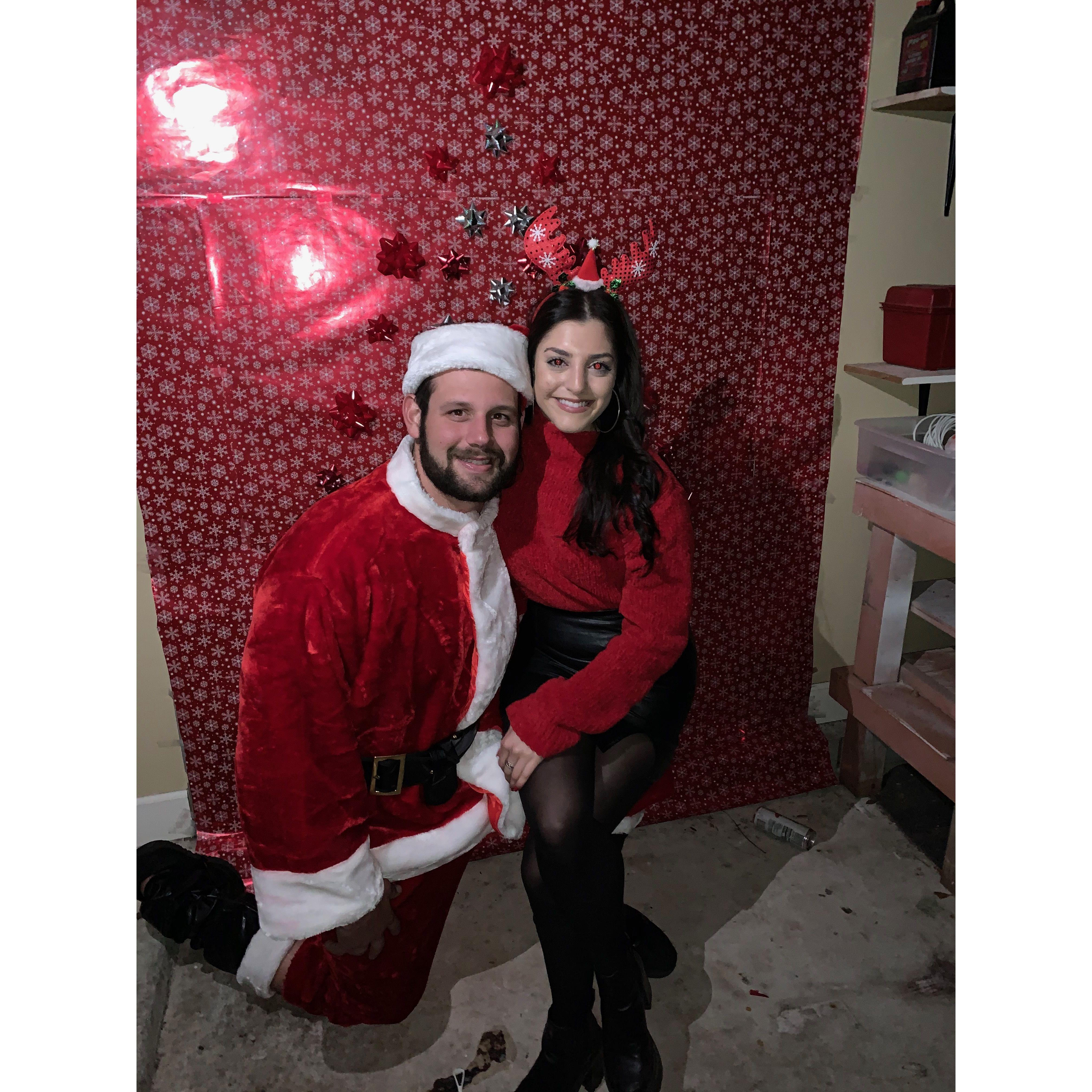 Our first Christmas together in 2020