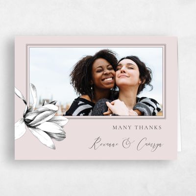 Blush, Pink Wedding Thank You - Novela Portrait