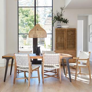 Taj Leather Strap Dining Chair