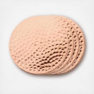 Old Kentucky Home Hammered Copper Coaster, Set of 4