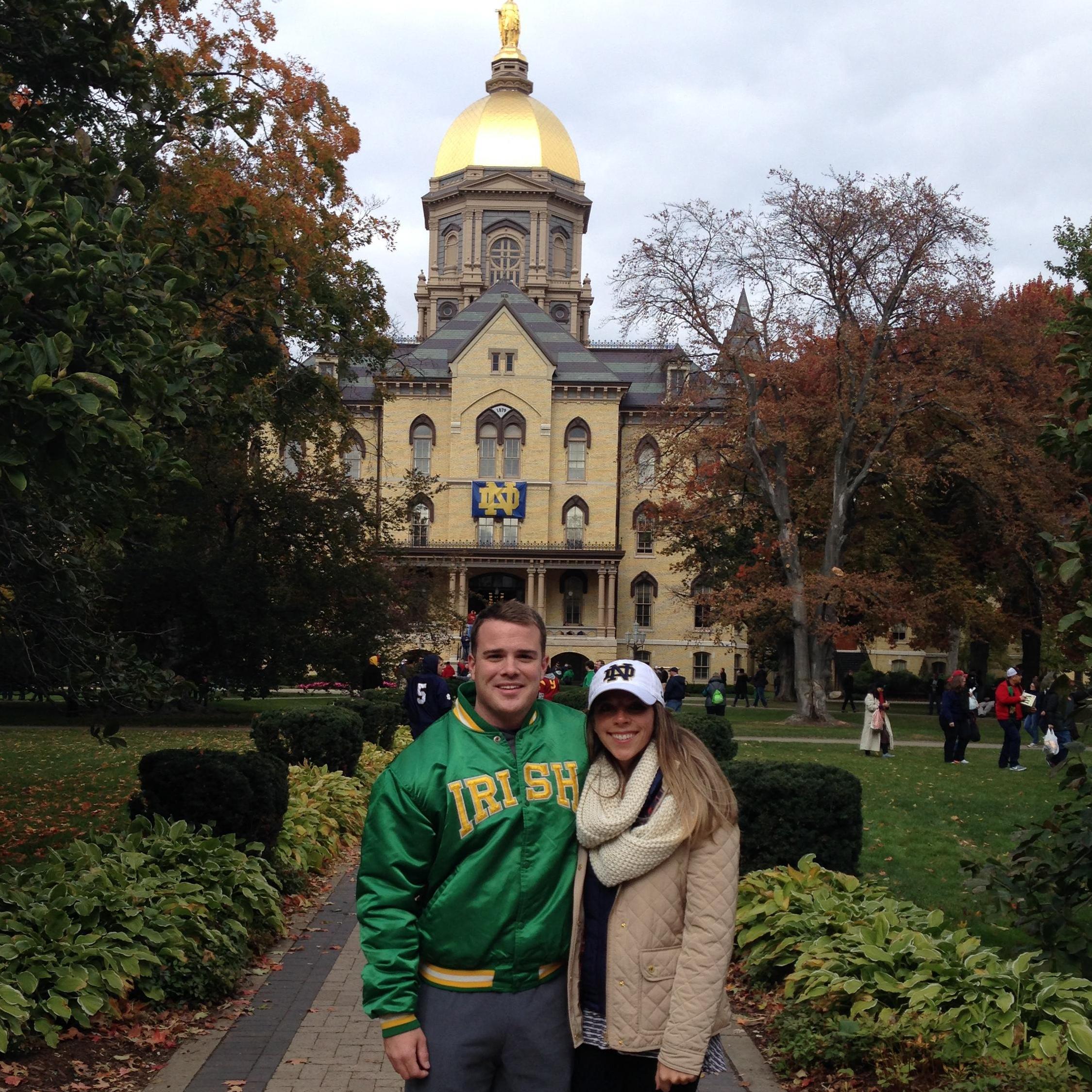 Bre's first trip to Notre Dame!