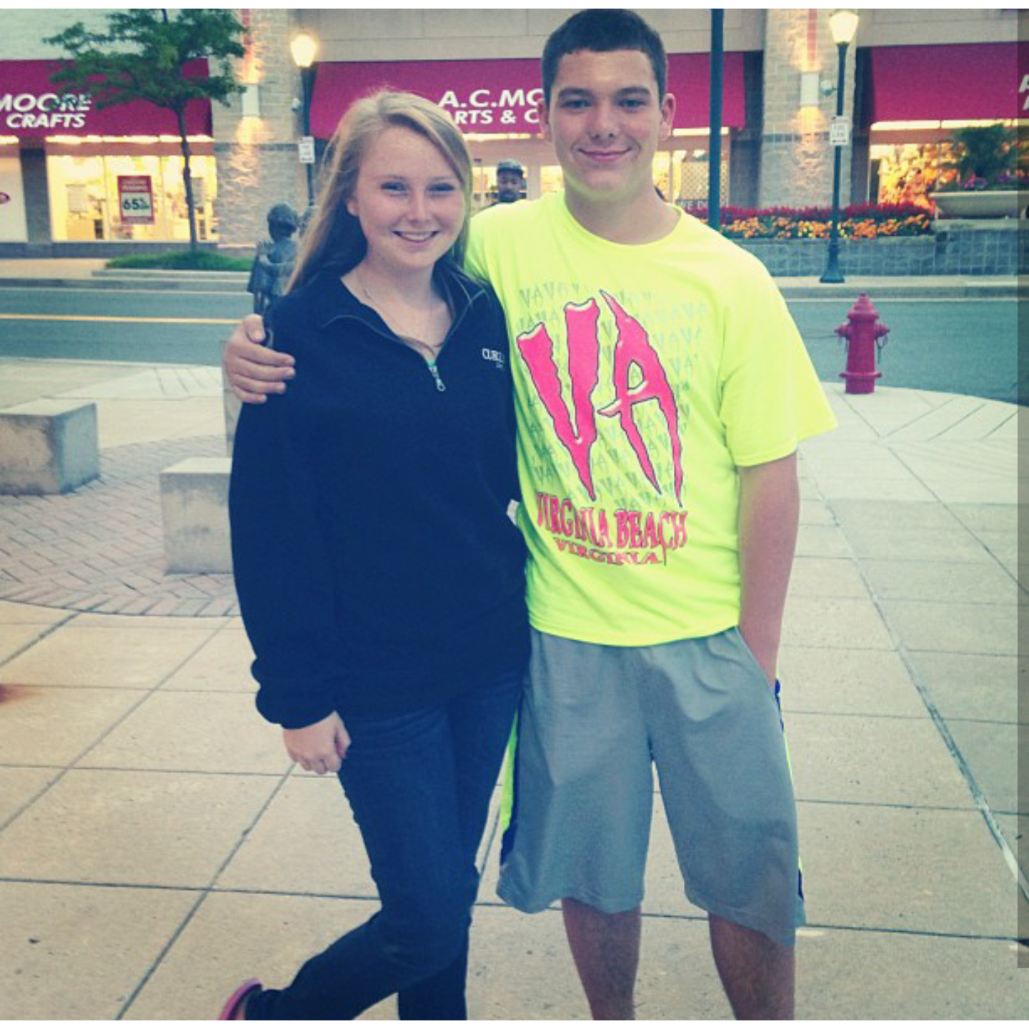 The day we started dating and our first picture together! August 18, 2013.