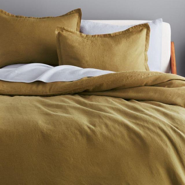 Linen Dijon Full/Queen Duvet Cover