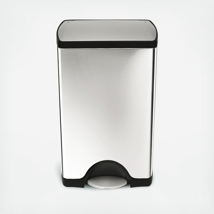 simplehuman, Stainless Steel Rectangular Step Can | Zola