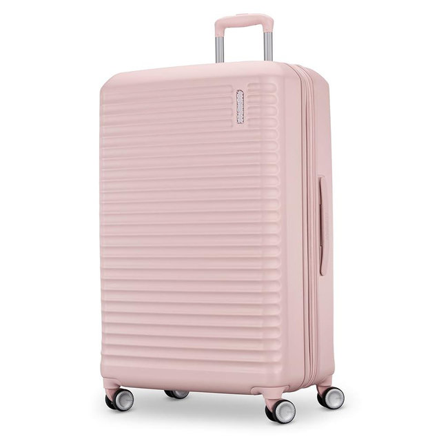 American Tourister Stratum 3.0 Large 28-Inch Spinner, Airline Approved, Durable Hardside Luggage, Expands 1.5", RightHeight™ Adjustable Handle, Pink Blush