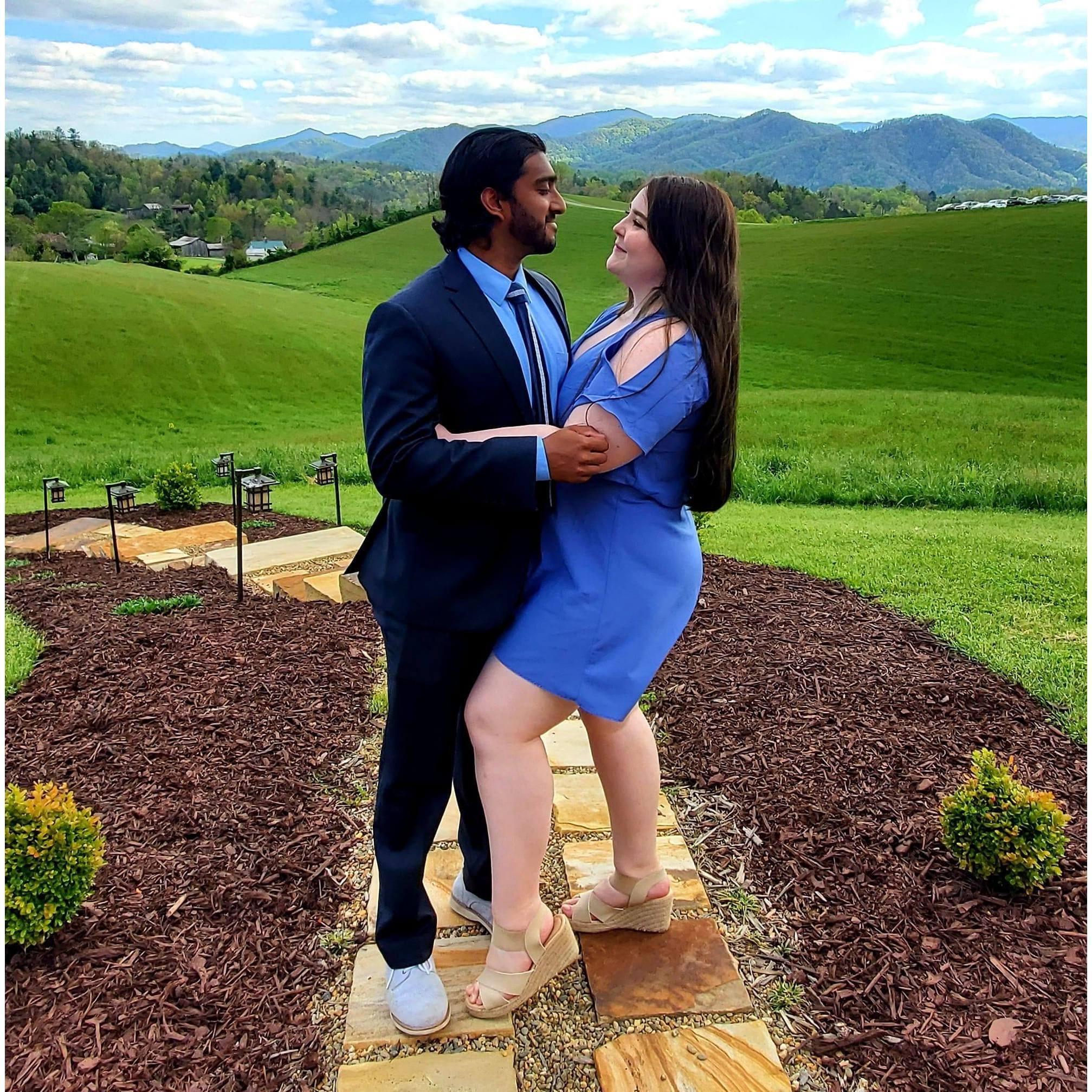 At our friend's wedding