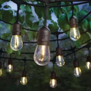 24-Light 48 ft. Plug-in Indoor/Outdoor Edison Patio String Light with S14 Single Filament LED Bulbs