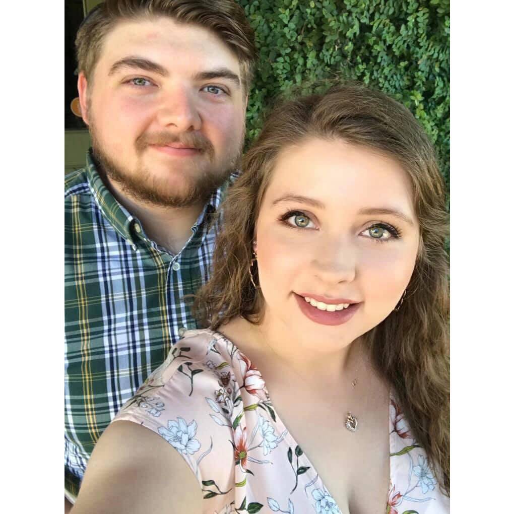 A selfie from dinner when we celebrated 5 years together in April
