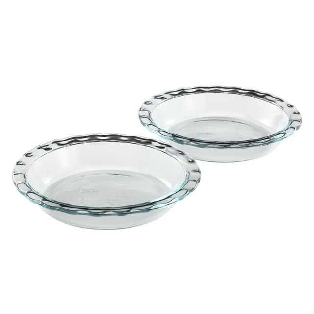 Pyrex®Easy Grab Glass Pie Plates, 2-pack