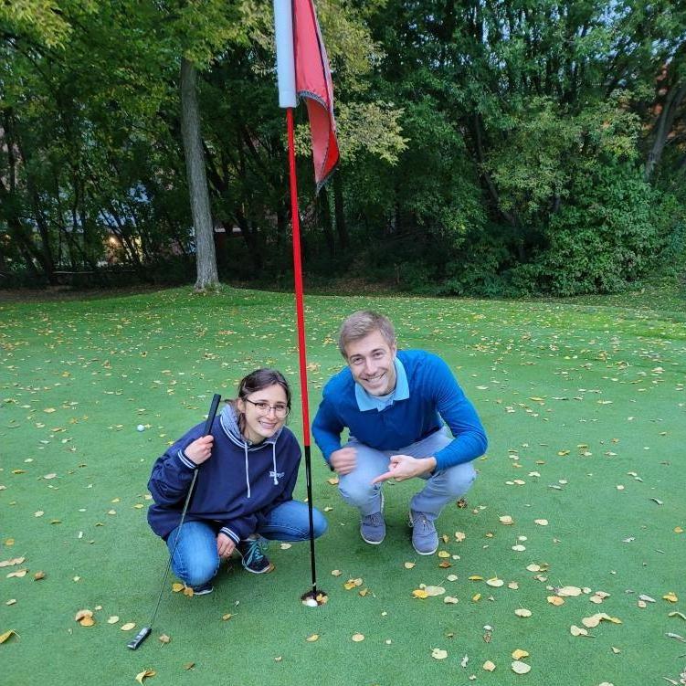 Golfing for Tony's birthday.