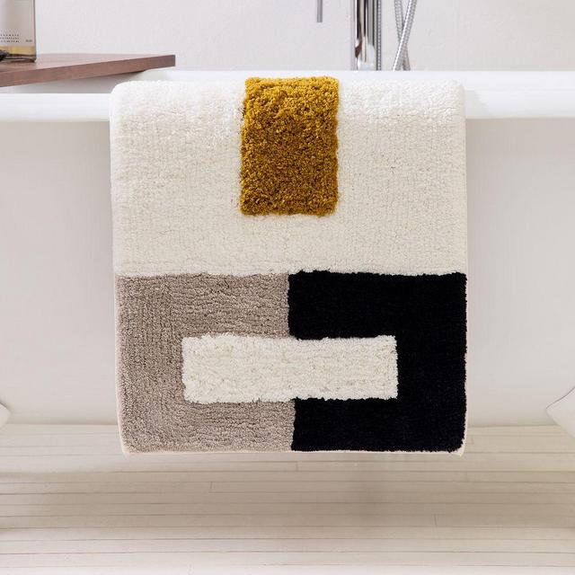 Color Block Bath Mat, 17x25, Dark Horseradish