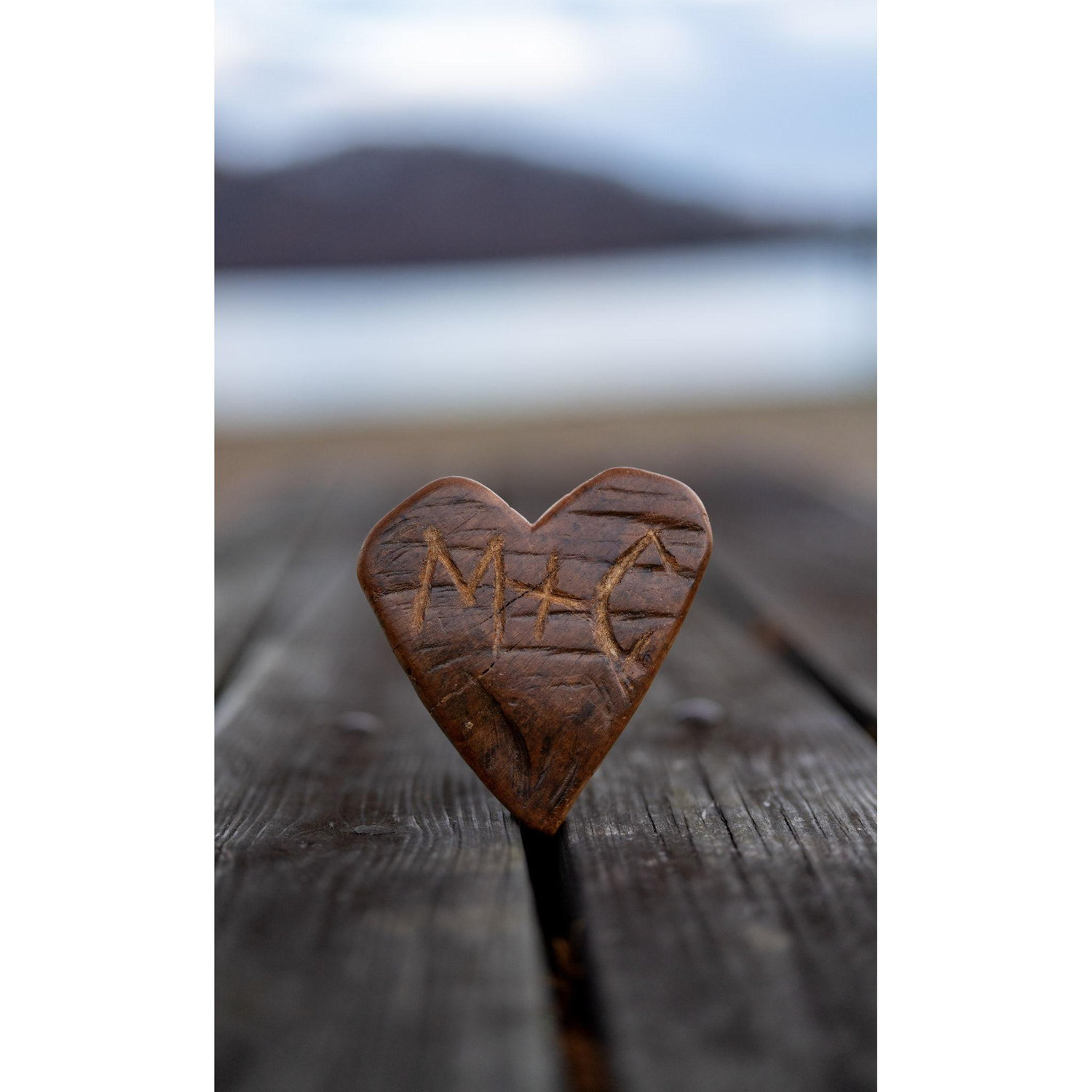 The original heart Chris made and used to ask Mackenzie to officially be his girlfriend.