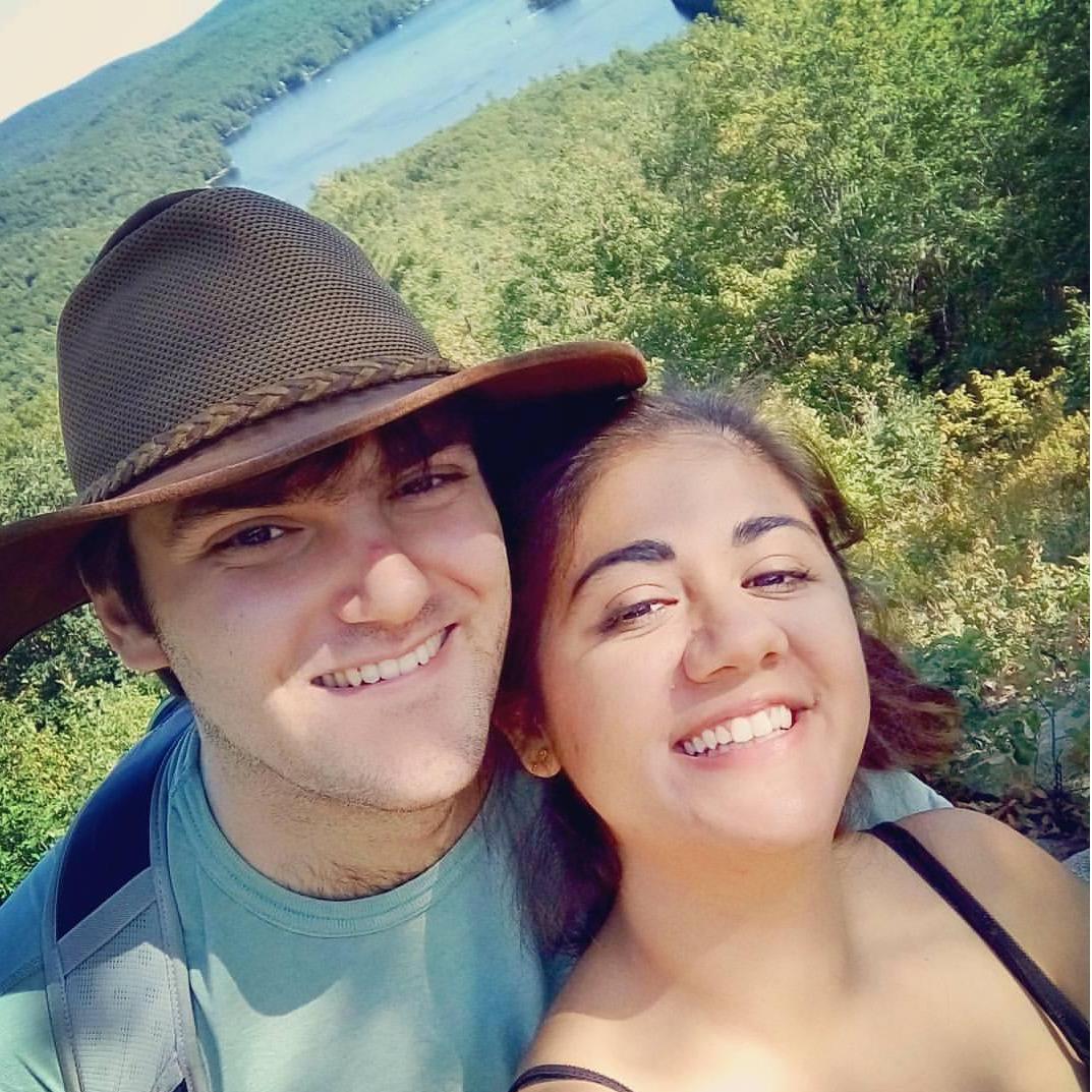 Matthew loves to bring Vera to hiking adventures around New Hampshire. Sometimes Vera feels quite tired but Matt always encourages her to climb to the tops of mountains.
