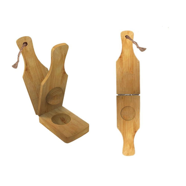 Bantlou Bamboo Tostonera Plantain Press Banana Smasher Maker - Authentic Caribbean Flavor, 2-in-1 Tostones and Plantain Cups - Perfect for Tostones and Stuffed Plantains,7.88 * 3 * 2.36inch