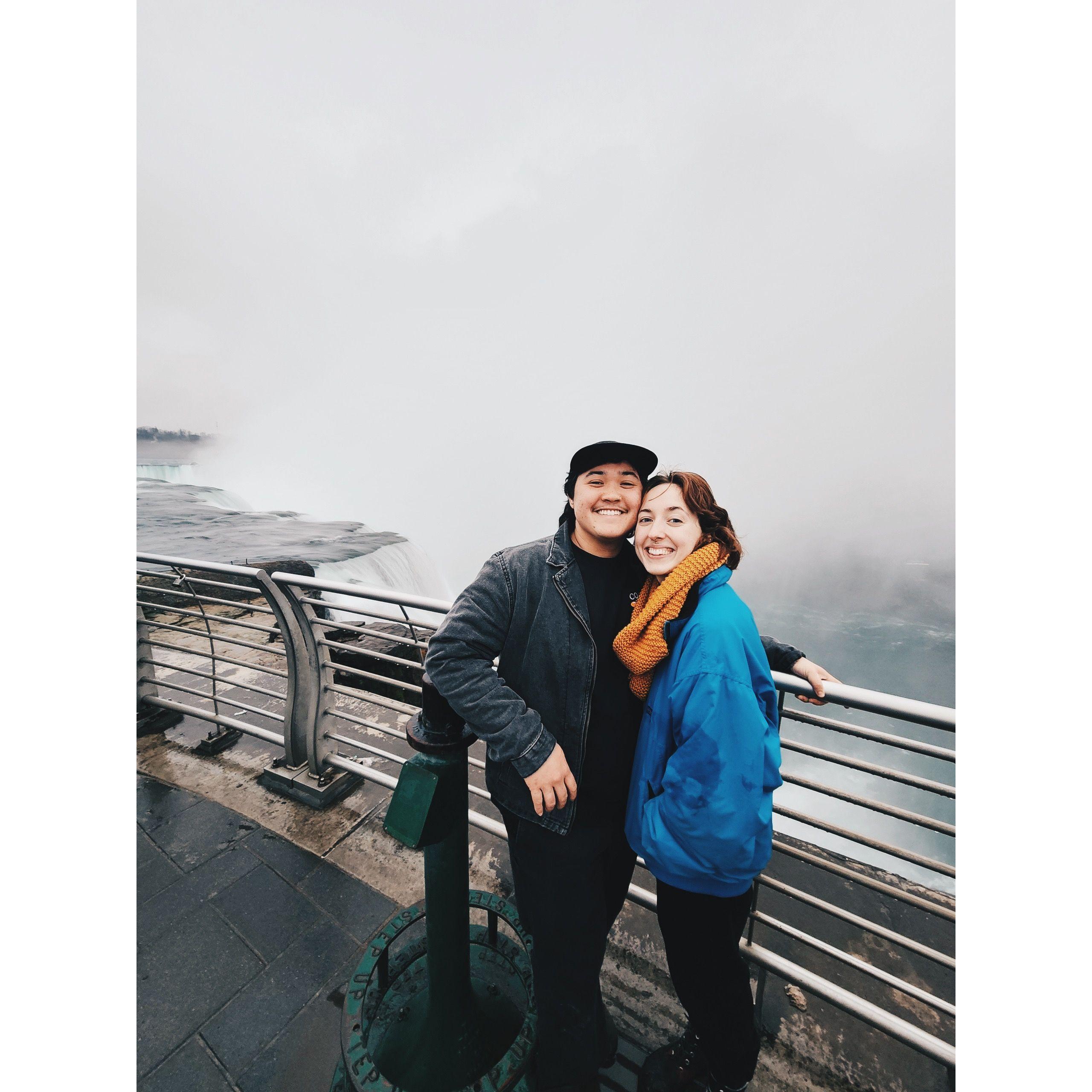 Miles' first time seeing Niagra Falls!