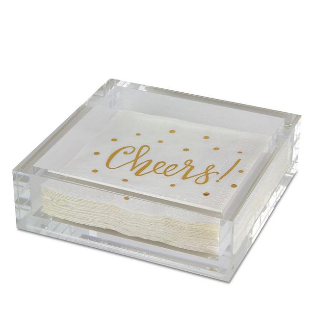 Tizo Clear Lucite Cocktail Napkin Tray