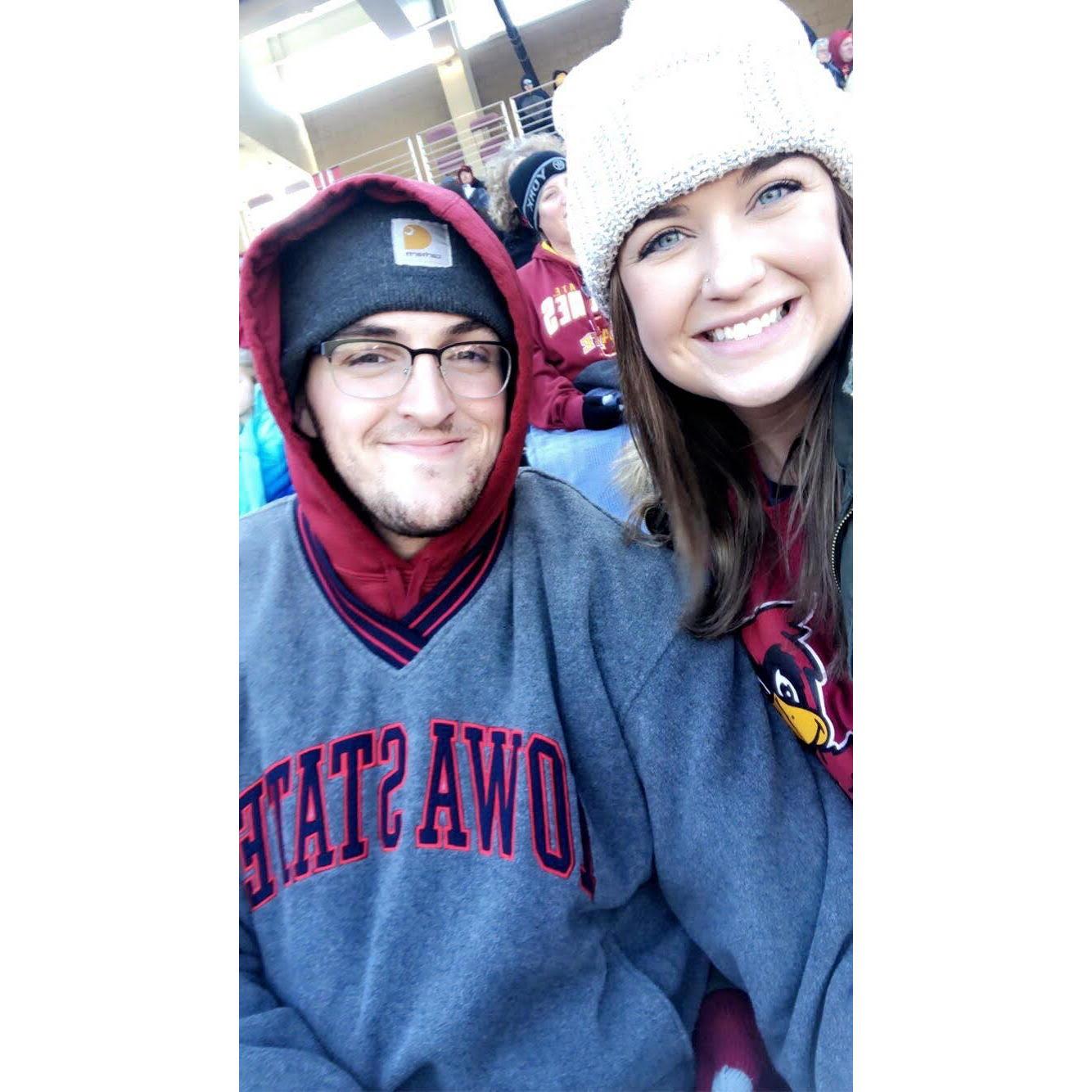 Our first Iowa State game together.