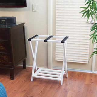 Luggage Rack with Shoe Shelf