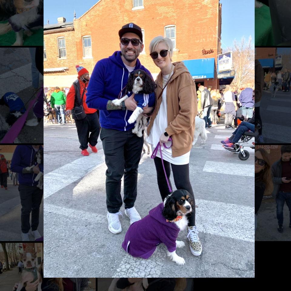 Took the dogs to the Pet Parade in Soulard... where we had our first date 5 years earlier!