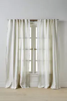 Pallido Cotton Linen Blend Woven Striped Curtain