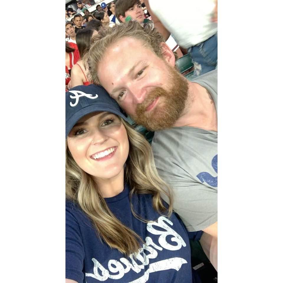 Our first Braves game together, Braves vs. Dodgers, June 2021