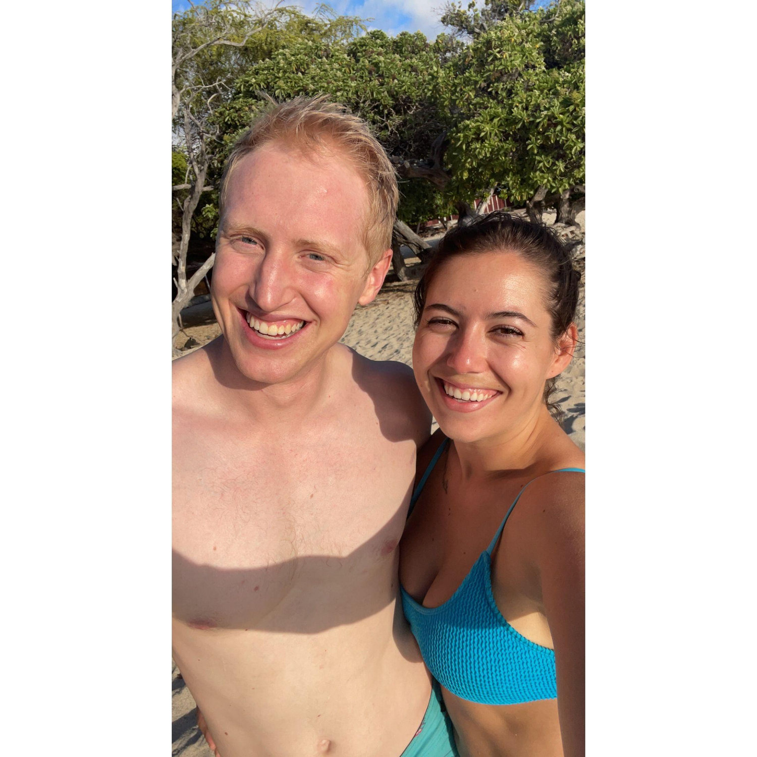 Our first trip together, we went to Hawaii during covid.