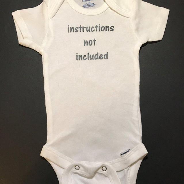 Instructions not included" onesie