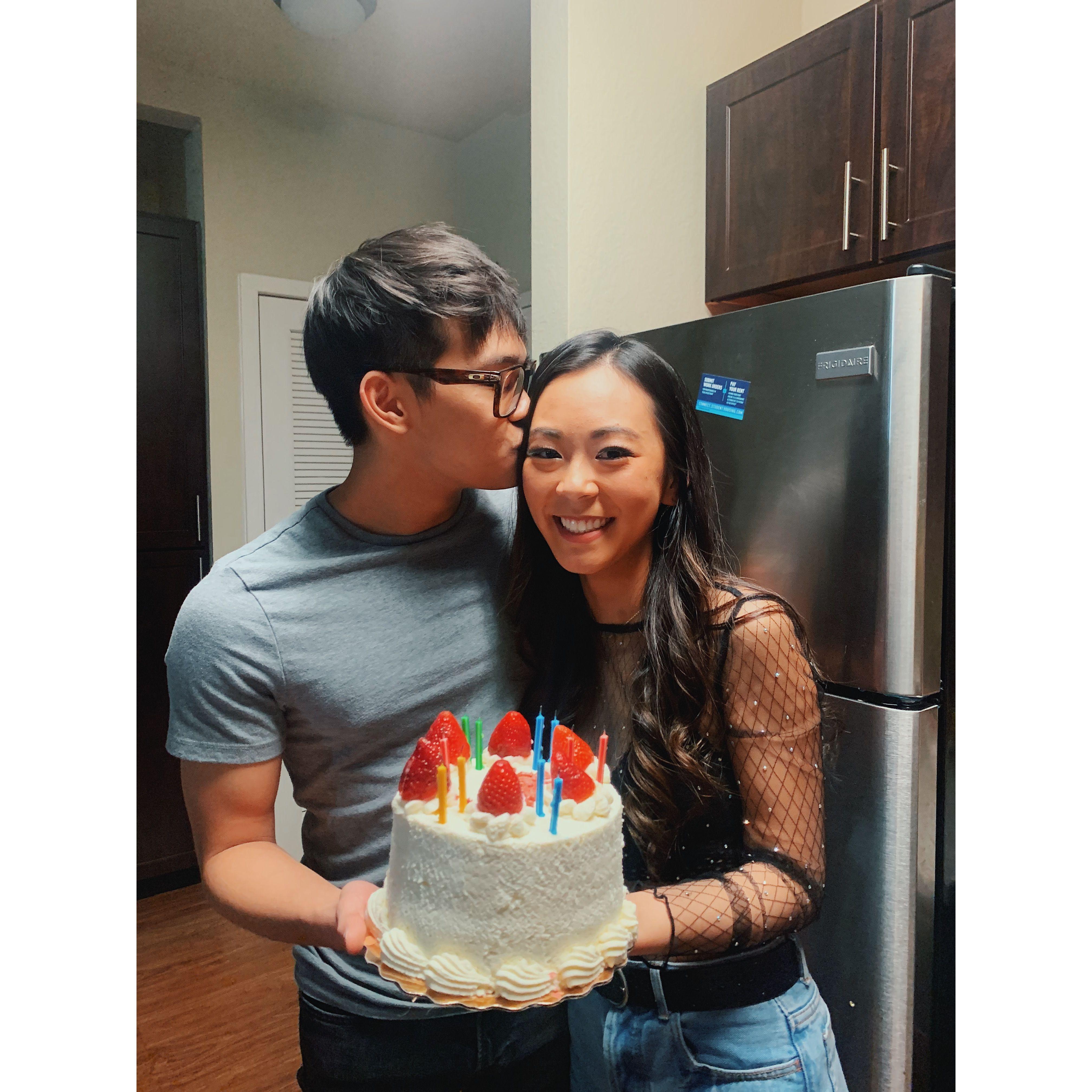 Helen threw Nam a surprise birthday party!