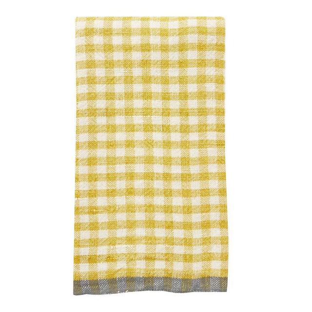 Caravan Gingham Tea Towel, Set of 2 - Dijon