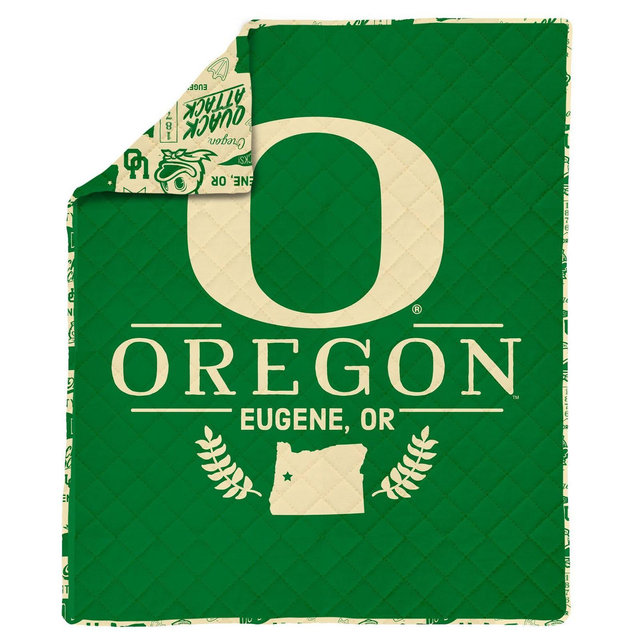 NCAA Oregon Ducks 60 x 80 Quilted Throw Blanket