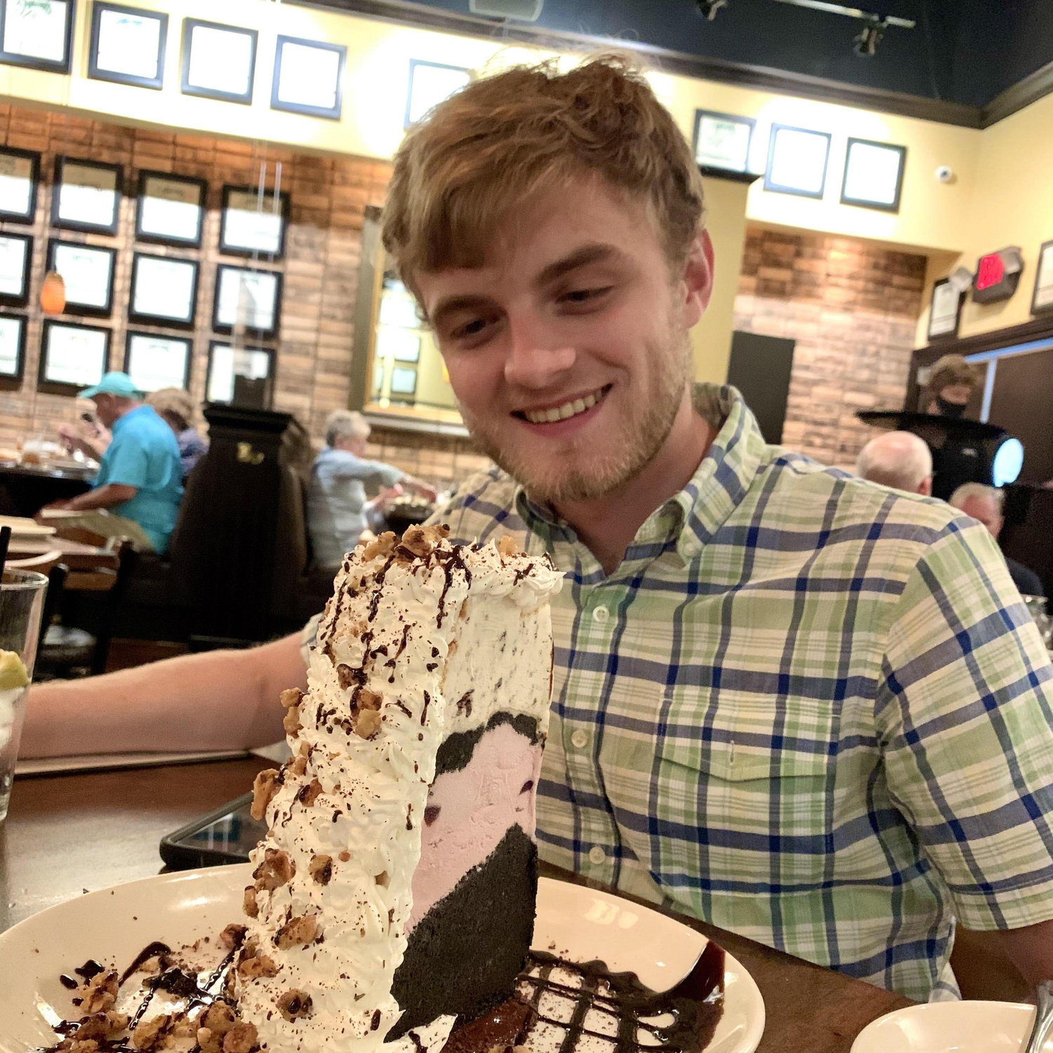 Celebrating six months of dating at Malone's!